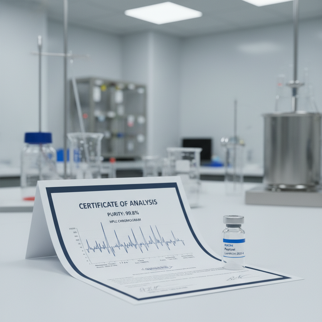 Certificate of Analysis printout from BSR HPLC testing